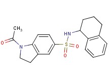 1-acetyl-N-(1,2,3,4-tetrahydro-1-naphthalenyl)-5-indolinesulfonamide