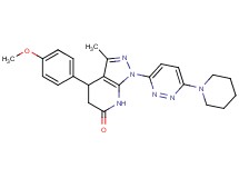 4-(4-methoxyphenyl)-3-methyl-1-[6-(1-piperidinyl)-3-pyridazinyl]-1,4,5,7-tetrahydro-6H-pyrazolo[3,4-b]pyridin-6-one