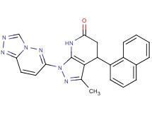 3-methyl-4-(1-naphthyl)-1-[1,2,4]triazolo[4,3-b]pyridazin-6-yl-1,4,5,7-tetrahydro-6H-pyrazolo[3,4-b]pyridin-6-one