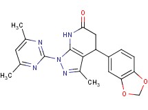 4-(1,3-benzodioxol-5-yl)-1-(4,6-dimethyl-2-pyrimidinyl)-3-methyl-1,4,5,7-tetrahydro-6H-pyrazolo[3,4-b]pyridin-6-one