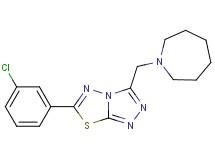 3-(1-azepanylmethyl)-6-(3-chlorophenyl)[1,2,4]triazolo[3,4-b][1,3,4]thiadiazole