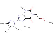1-(2-ethoxyethyl)-7-ethyl-3-methyl-8-(3,4,5-trimethyl-1H-pyrazol-1-yl)-3,7-dihydro-1H-purine-2,6-dione