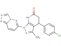 4-(4-chlorophenyl)-3-methyl-1-[1,2,4]triazolo[4,3-b]pyridazin-6-yl-1,4,5,7-tetrahydro-6H-pyrazolo[3,4-b]pyridin-6-one