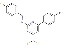 4-(difluoromethyl)-N-(4-fluorobenzyl)-6-(4-methylphenyl)-2-pyrimidinamine