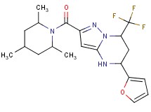 5-(2-furyl)-7-(trifluoromethyl)-2-[(2,4,6-trimethyl-1-piperidinyl)carbonyl]-4,5,6,7-tetrahydropyrazolo[1,5-a]pyrimidine