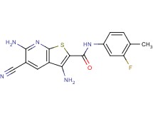 3,6-diamino-5-cyano-N-(3-fluoro-4-methylphenyl)thieno[2,3-b]pyridine-2-carboxamide