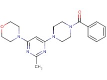 4-[6-(4-benzoyl-1-piperazinyl)-2-methyl-4-pyrimidinyl]morpholine