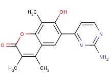 6-(2-amino-4-pyrimidinyl)-7-hydroxy-3,4,8-trimethyl-2H-chromen-2-one