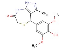 4-(4-hydroxy-3,5-dimethoxyphenyl)-3-methyl-4,8-dihydro-1H-pyrazolo[3,4-e][1,4]thiazepin-7(6H)-one