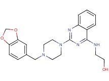 2-({2-[4-(1,3-benzodioxol-5-ylmethyl)-1-piperazinyl]-4-quinazolinyl}amino)ethanol
