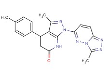 3-methyl-4-(4-methylphenyl)-1-(3-methyl[1,2,4]triazolo[4,3-b]pyridazin-6-yl)-1,4,5,7-tetrahydro-6H-pyrazolo[3,4-b]pyridin-6-one