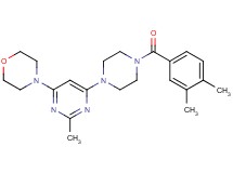 4-{6-[4-(3,4-dimethylbenzoyl)-1-piperazinyl]-2-methyl-4-pyrimidinyl}morpholine