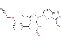 3-methyl-1-(3-methyl[1,2,4]triazolo[4,3-b]pyridazin-6-yl)-4-[3-(2-propyn-1-yloxy)phenyl]-1,4,5,7-tetrahydro-6H-pyrazolo[3,4-b]pyridin-6-one