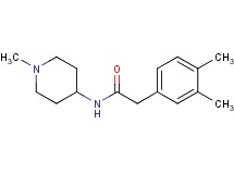 2-(3,4-dimethylphenyl)-N-(1-methyl-4-piperidinyl)acetamide