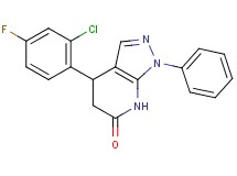 4-(2-chloro-4-fluorophenyl)-1-phenyl-1,4,5,7-tetrahydro-6H-pyrazolo[3,4-b]pyridin-6-one