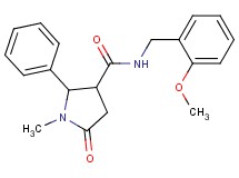 N-(2-methoxybenzyl)-1-methyl-5-oxo-2-phenyl-3-pyrrolidinecarboxamide