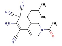 2-acetyl-6-amino-8-isobutyl-2,3,8,8a-tetrahydro-5,7,7(1H)-isoquinolinetricarbonitrile