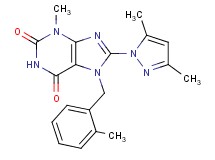 8-(3,5-dimethyl-1H-pyrazol-1-yl)-3-methyl-7-(2-methylbenzyl)-3,7-dihydro-1H-purine-2,6-dione