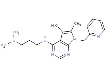 N'-[5,6-dimethyl-7-(2-pyridinylmethyl)-7H-pyrrolo[2,3-d]pyrimidin-4-yl]-N,N-dimethyl-1,3-propanediamine