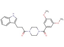 3-{3-[4-(3,5-dimethoxybenzoyl)-1-piperazinyl]-3-oxopropyl}-1H-indole
