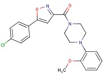1-{[5-(4-chlorophenyl)-3-isoxazolyl]carbonyl}-4-(2-methoxyphenyl)piperazine
