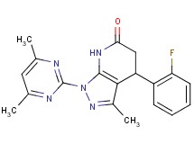 1-(4,6-dimethyl-2-pyrimidinyl)-4-(2-fluorophenyl)-3-methyl-1,4,5,7-tetrahydro-6H-pyrazolo[3,4-b]pyridin-6-one