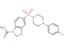 1-acetyl-5-{[4-(4-fluorophenyl)-1-piperazinyl]sulfonyl}indoline