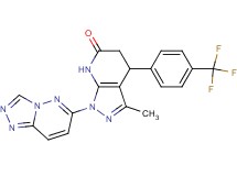 3-methyl-1-[1,2,4]triazolo[4,3-b]pyridazin-6-yl-4-[4-(trifluoromethyl)phenyl]-1,4,5,7-tetrahydro-6H-pyrazolo[3,4-b]pyridin-6-one