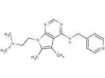 7-[2-(dimethylamino)ethyl]-5,6-dimethyl-N-(4-pyridinylmethyl)-7H-pyrrolo[2,3-d]pyrimidin-4-amine