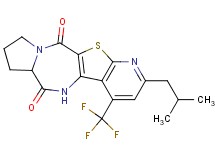 2-isobutyl-4-(trifluoromethyl)-6a,7,8,9-tetrahydro-6H-pyrido[3',2':4,5]thieno[3,2-e]pyrrolo[1,2-a][1,4]diazepine-6,11(5H)-dione
