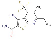 3-amino-6-ethyl-5-methyl-4-(trifluoromethyl)thieno[2,3-b]pyridine-2-carboxamide