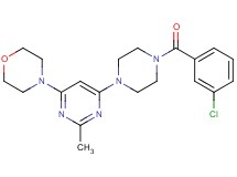 4-{6-[4-(3-chlorobenzoyl)-1-piperazinyl]-2-methyl-4-pyrimidinyl}morpholine