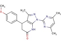 1-(4,6-dimethyl-2-pyrimidinyl)-4-(4-methoxyphenyl)-3-methyl-1,4,5,7-tetrahydro-6H-pyrazolo[3,4-b]pyridin-6-one