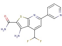 3-amino-4-(difluoromethyl)-6-(3-pyridinyl)thieno[2,3-b]pyridine-2-carboxamide