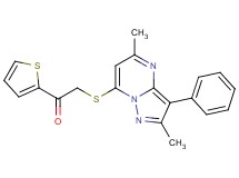 2-[(2,5-dimethyl-3-phenylpyrazolo[1,5-a]pyrimidin-7-yl)thio]-1-(2-thienyl)ethanone