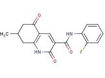 N-(2-fluorophenyl)-7-methyl-2,5-dioxo-1,2,5,6,7,8-hexahydro-3-quinolinecarboxamide