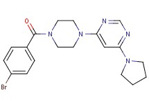 4-[4-(4-bromobenzoyl)-1-piperazinyl]-6-(1-pyrrolidinyl)pyrimidine