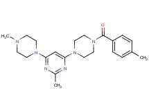 2-methyl-4-[4-(4-methylbenzoyl)-1-piperazinyl]-6-(4-methyl-1-piperazinyl)pyrimidine