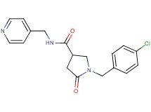 1-(4-chlorobenzyl)-5-oxo-N-(4-pyridinylmethyl)-3-pyrrolidinecarboxamide