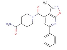 1-[(3-methyl-6-phenylisoxazolo[5,4-b]pyridin-4-yl)carbonyl]-4-piperidinecarboxamide