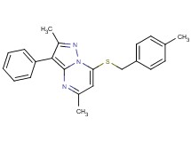 2,5-dimethyl-7-[(4-methylbenzyl)thio]-3-phenylpyrazolo[1,5-a]pyrimidine