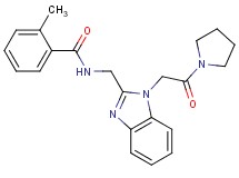 2-methyl-N-({1-[2-oxo-2-(1-pyrrolidinyl)ethyl]-1H-benzimidazol-2-yl}methyl)benzamide