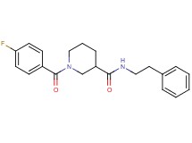 1-(4-fluorobenzoyl)-N-(2-phenylethyl)-3-piperidinecarboxamide