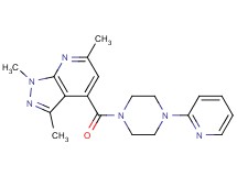 1,3,6-trimethyl-4-{[4-(2-pyridinyl)-1-piperazinyl]carbonyl}-1H-pyrazolo[3,4-b]pyridine