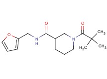 1-(2,2-dimethylpropanoyl)-N-(2-furylmethyl)-3-piperidinecarboxamide