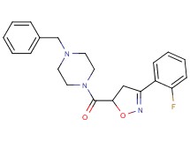 1-benzyl-4-{[3-(2-fluorophenyl)-4,5-dihydro-5-isoxazolyl]carbonyl}piperazine