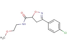 3-(4-chlorophenyl)-N-(2-methoxyethyl)-4,5-dihydro-5-isoxazolecarboxamide