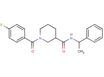 1-(4-fluorobenzoyl)-N-(1-phenylethyl)-3-piperidinecarboxamide