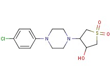 4-[4-(4-chlorophenyl)-1-piperazinyl]tetrahydro-3-thiopheneol 1,1-dioxide