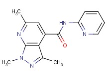 1,3,6-trimethyl-N-2-pyridinyl-1H-pyrazolo[3,4-b]pyridine-4-carboxamide